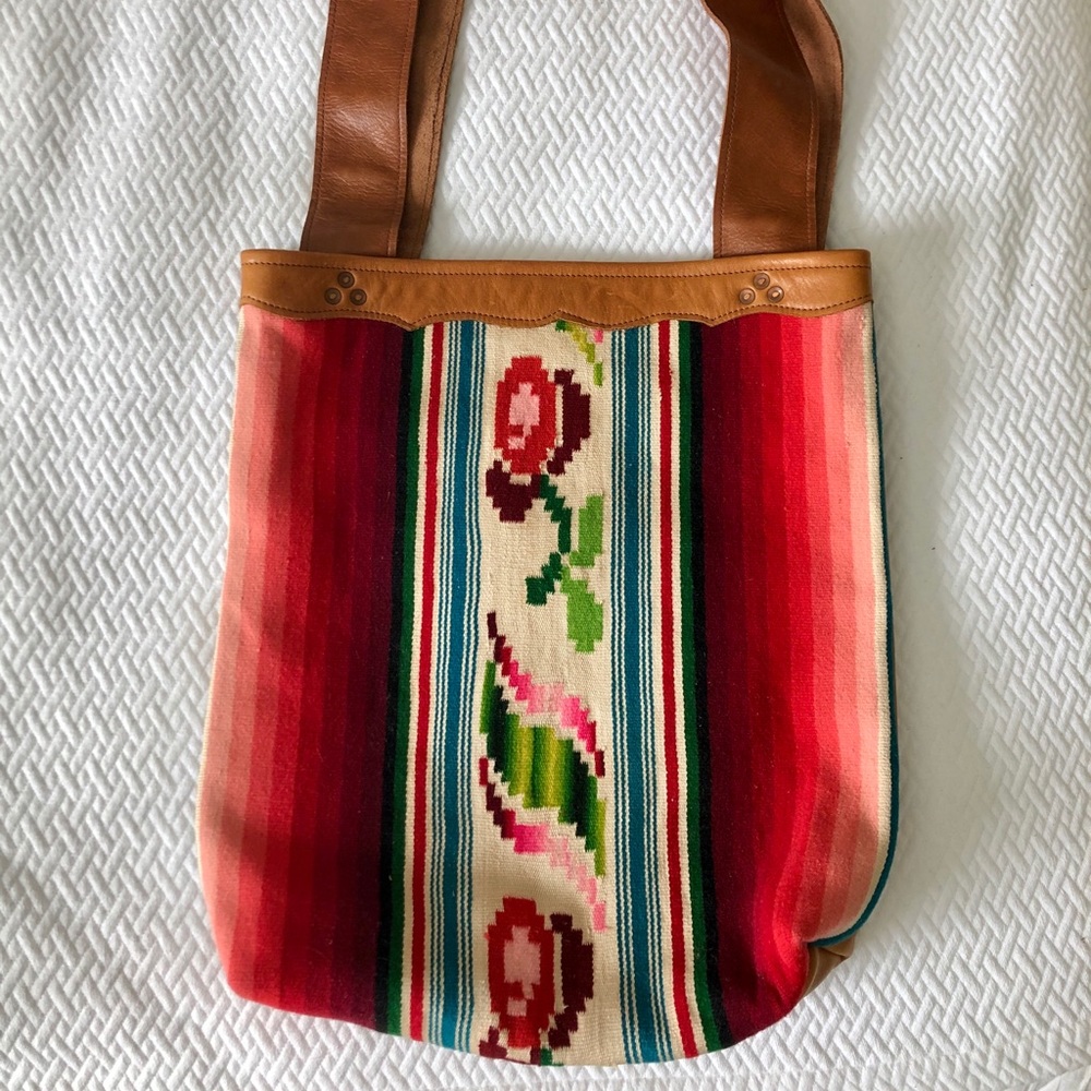 RailThreeRanch Leather & Serape Tote